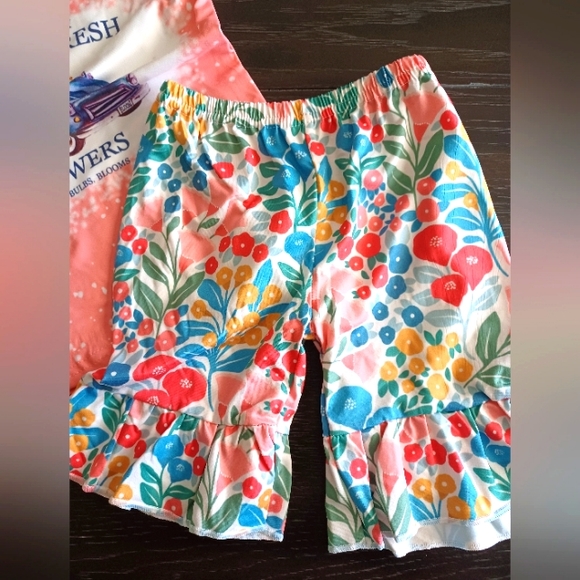 Farm Fresh Flutter Sleeve and Ruffles Outfit in Pink - Picture 4 of 4